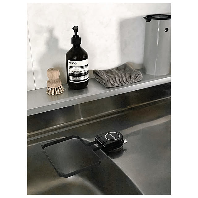 Kitchen,三角コーナー卒業,省スペース,水切りネットホルダー,シンプル chiiiii0808の部屋