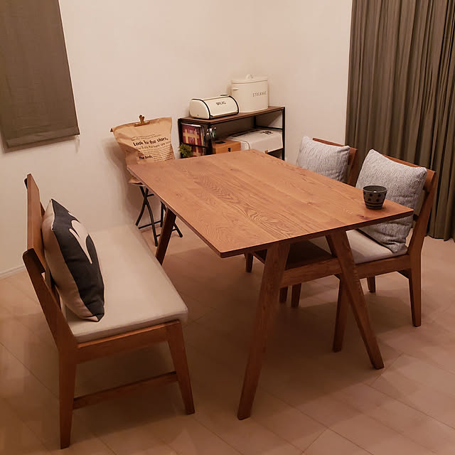 RoomClipアンケート,Lounge,カフェ風,北欧,男前,キャンドゥ,ダイソー,セリア,ニトリ,salut!,unico シェード,unico カーテン,unico コノピ,unico チェア,unico ベンチバックレスト,unico ダイニングテーブル,unico アディ,with わんこ kaiの部屋
