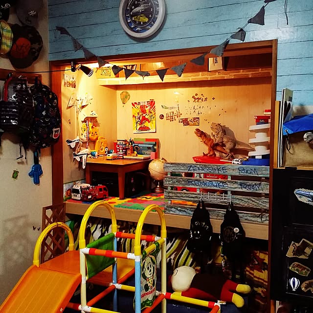 Overview,秘密基地,DIY,キッズスペース,セリア,Daiso,西海岸風,押し入れ改造,押し入れDIY KRNの部屋