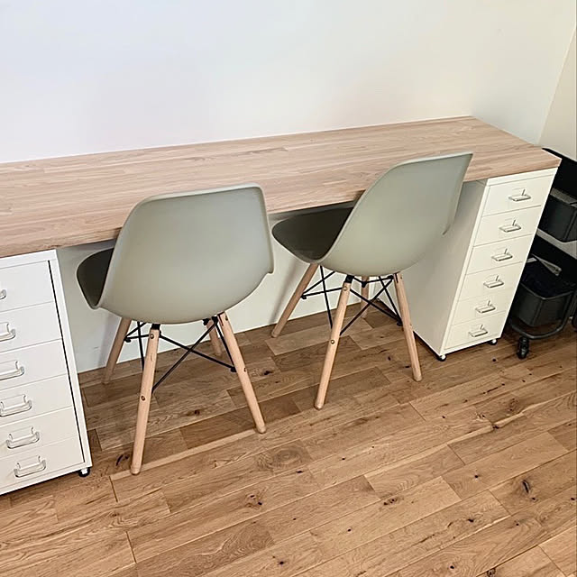ヘルメル,IKEA,リビング学習,Instagramやってます,白い家,28坪の家,DIY,シナ合板,My Desk miniyorina_ouchiの部屋
