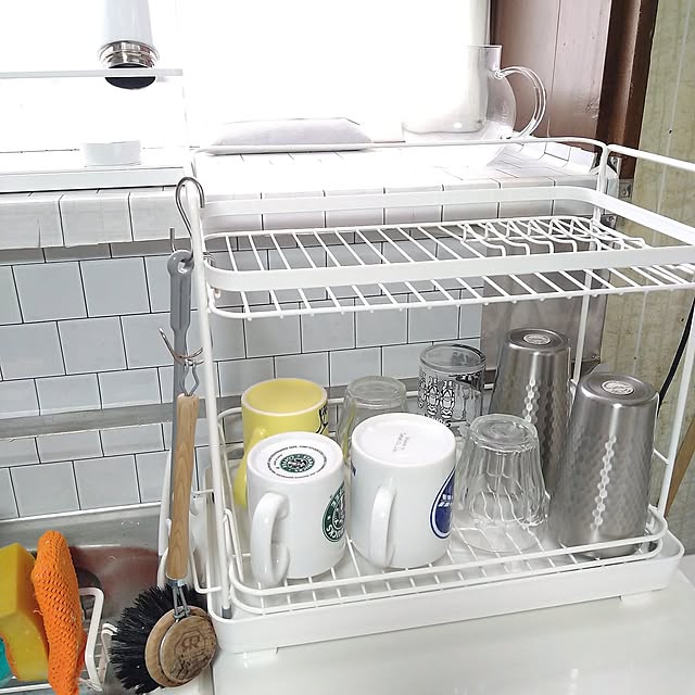 Kitchen,平屋,中古住宅,古い家,平屋暮らし,POSE,2段水切りラック,アスベル 水切りトレー,水切りラック,買い替えました ameamekaasanの部屋