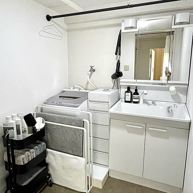 towerシリーズ,ドローアライン,無印良品,サンゲツ壁紙,サンゲツクッションフロア,easop,IKEA,アクセントクロス,Bathroom eの部屋