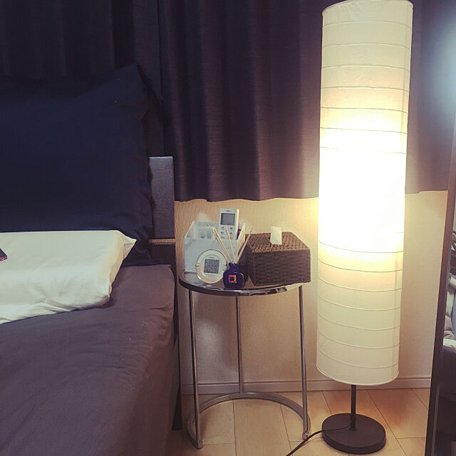サイドテーブル,RoomClipアンケート,IKEA,照明,Bedroom sakiの部屋