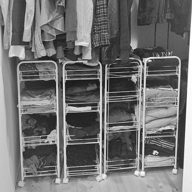 Tシャツ収納,下着収納,洋服収納,クローゼット収納,クローゼット,キッチンワゴン,My Shelf suzukomaの部屋