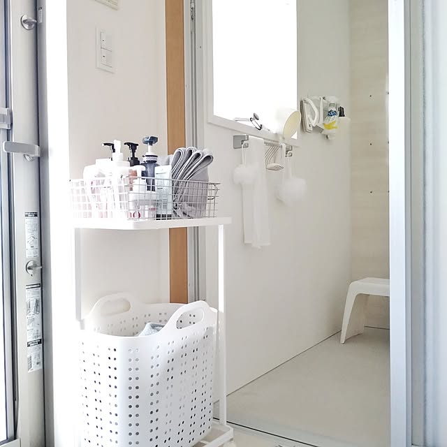 Bathroom,お風呂収納,無印良品,100均アイテム,100均,ニトリ,towerシリーズ,吊り下げ収納,掃除道具 yukoの部屋