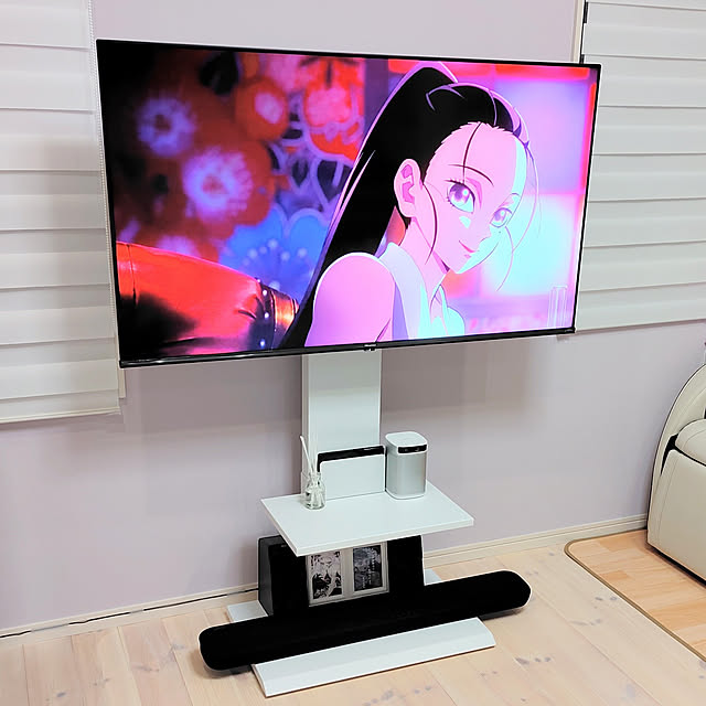 Lounge,半額ポイントバックキャンペーン,テレビスタンド,壁寄せ,配線収納,配線隠し,壁掛け風,壁掛け風テレビ台,壁掛け風テレビスタンド,買ってよかったもの meeの部屋
