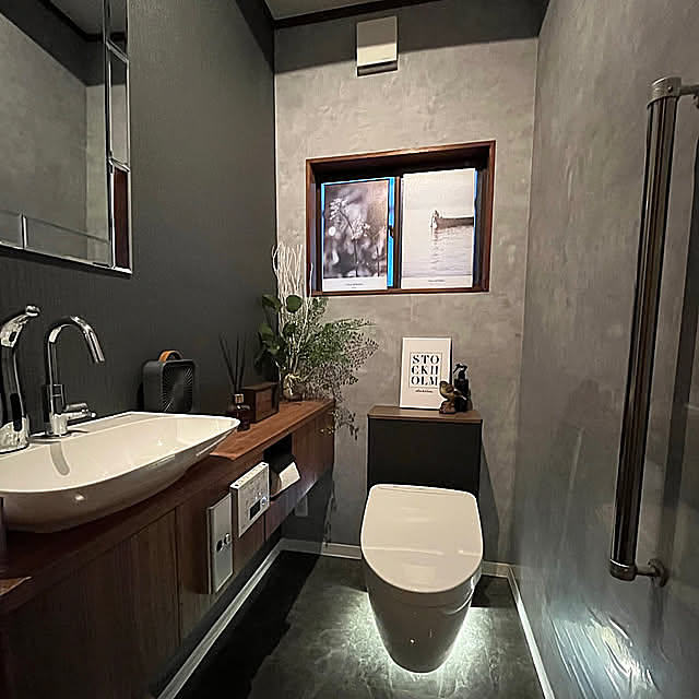 Bathroom,トイレのインテリア,築40年の家,フロアライト,TOTO,ホテルライク,FD,浮いてるトイレ,フロートトイレ Maririnの部屋