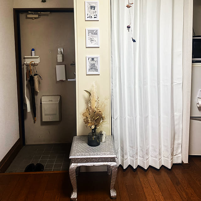 雑貨,レトロ,一人暮らし,ZARA HOME,ドライフラワー,照明,ダイソー,DIY,Entrance nonの部屋