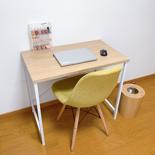 シェルチェア,椅子,一人暮らし,ゴミ箱,ダストボックス,6畳1K,モダンデコ,テレワーク,無印良品,在宅勤務,ナチュラル,My Desk eggguの部屋