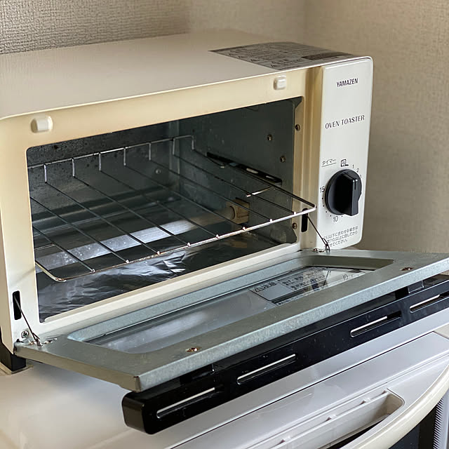 トースター掃除,アルミホイル,YAMAZENオーブントースター,シンプル,賃貸,メゾネット,2LDK,Kitchen raraの部屋