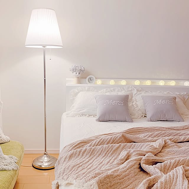 Bedroom,スタンドライト,IKEA,イケア,間接照明,スタンドランプ,コットンボール aの部屋
