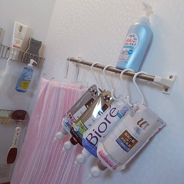 Bathroom,お風呂,新生活,らくらくスイッチ,ラク家事,予防掃除,スマートホルダー,新生活フェス2021,モニター当選,吊り下げ収納,ありがとうございます,子供が使いやすい高さ ujimAの部屋