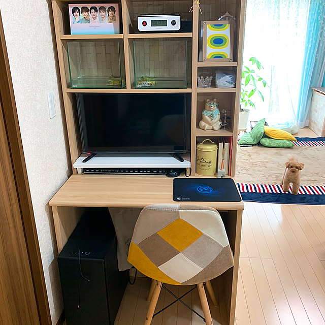 わたしのDIY&リメイクアイデア,2020年,コメント出来ずすみません,丁寧な暮らしがしたい,いいね！ありがとうございます◡̈♥︎,フォローお気軽にしてください♡,コメントスルーして下さい(*ˊ˘ˋ*)♪,フォロワーさんに愛❤︎感謝,コメントお気遣いなく♡,パソコン周り,見せる収納,パソコンデスク,愛犬と暮らす家,モダンデコ,イームズチェア リプロダクト,My Desk,マリメッコ,ゲーミングPC,つわりで久々の更新…(;_;),ペロップ弥七です Samの部屋