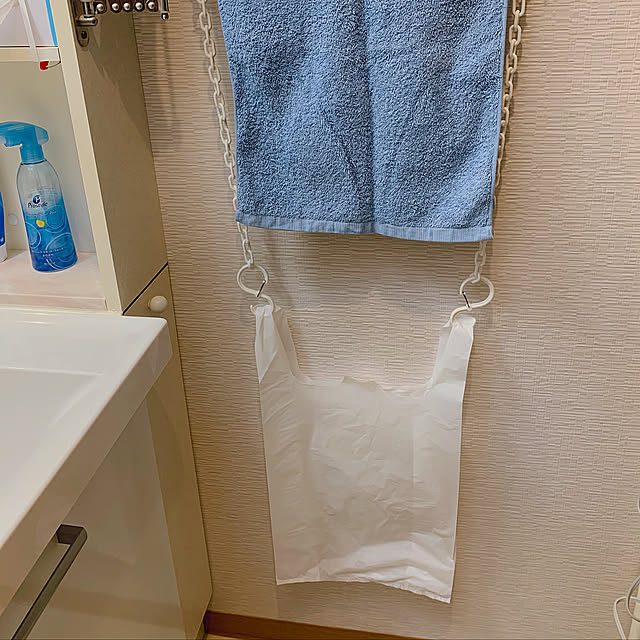 やめたこと,ダイソー,浮かせ隊,洗面スペース,Bathroom,吊り下げ収納,ゴミ箱どこに置いてる? betty2の部屋