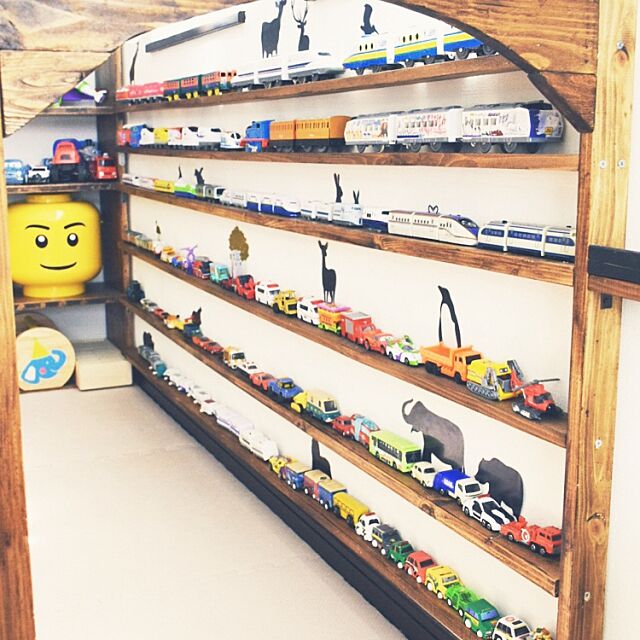 My Shelf,キッズスペース,男の子,秘密基地,LEGO,遊びながら片づけ,収納,原状回復可能,リビングダイニング,トミカ収納,プラレール収納,手作り,静岡県民,DIY SAORIN51の部屋