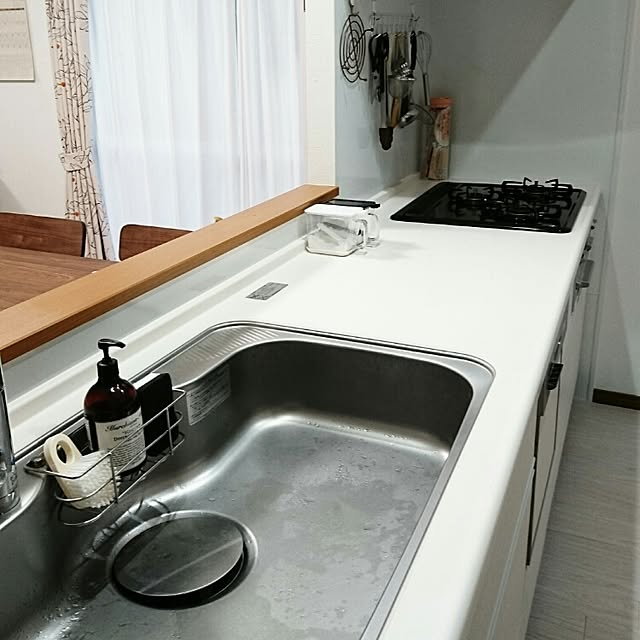 Kitchen,セリア,シンク,マーチソンヒューム,中古住宅,築35年,ブログ更新しました♡,リフォーム物件,無印良品,水切りカゴなし生活 laicoの部屋