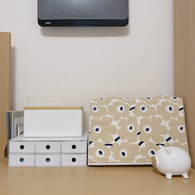 Bedroom,ミシン周り,ソーイングボックス,tower,ポリプロピレン小物収納ボックス6段,無印良品,すっきり暮らす,暮らしを楽しむ yukaの部屋