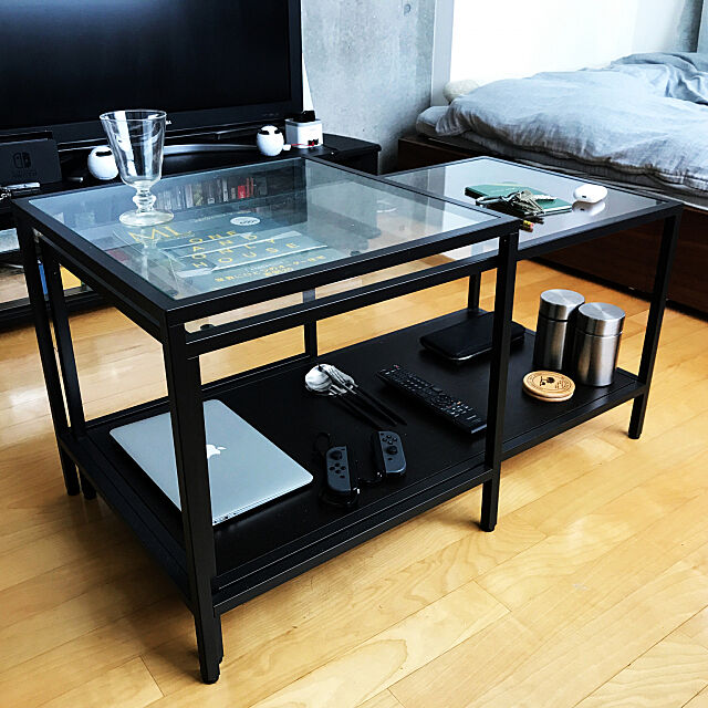 My Desk,ブラックインテリア,グレーインテリア,黒,IKEA,一人暮らし,狭い部屋,6畳1K,六畳の部屋,モノトーン,1K,1Kでも諦めない,フレーム好き,IKEAのテーブル zenの部屋