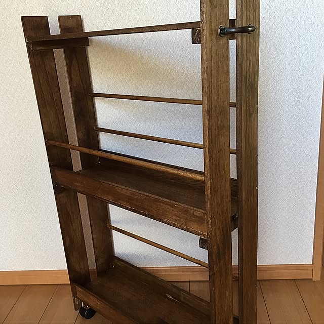 DIY,100均,セリア,ビバホーム,百均木材,雑貨,私が男前,ブライワックスジャコビアン,ジャコビアン,ブライワックス,ハンドメイド,Bathroom,キャスター付き,隙間収納,収納,スノコDIY sapi56brrの部屋