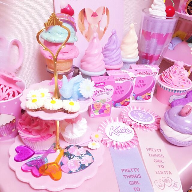 My Shelf,cupcake,パステルカラー,Qpot,SWATI,Candle,Katie,3Coins nagiposoの部屋