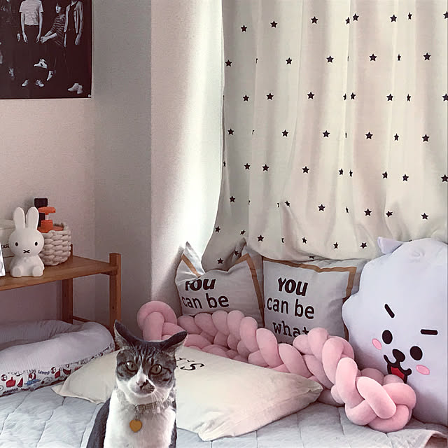 BTS♡,ねこばかりすみませんm(._.)m,ねこと暮らす。,大東建託 賃貸 2DK,ニトリ,ねこバカ,ねこଲ₍⁃̗̀̂❍⃓ˑ̫❍⃓⁃̠́̂₎ଲ,ノットクッション,Bedroom TAMAの部屋