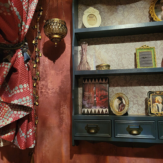 My Shelf,DIY,壁紙,モロッカンスタイル,モロッカンインテリア,モロッコインテリア,カーテン,ウォールシェルフ,モロッコ雑貨 mimicoの部屋