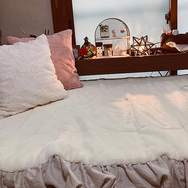 Bedroom,Francfranc,フランフラン クッションカバー,インテリア,ステンドグラスランプ,秋色インテリア mimichankの部屋