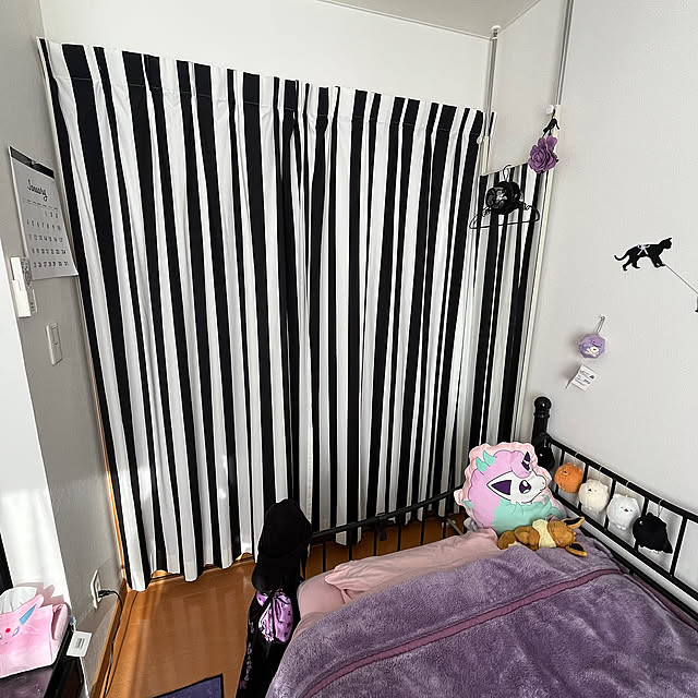 On Walls,ポケモン,黒猫,ゴシック風,アナスイ,ブラックインテリア,アイアン素材,モノトーン,IKEA Dorotheaの部屋