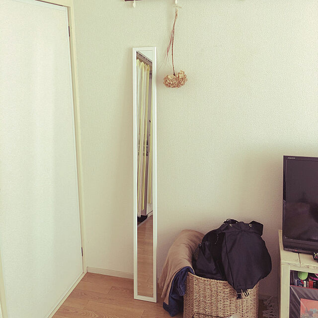 ６畳,鏡,全身鏡,ニトリ,ワンルーム,1人暮らし kamekoの部屋