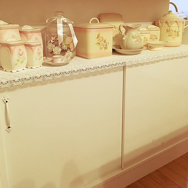 My Shelf,カウンター下収納,イマン ダイアナローズ,イマン,食器棚シート,セリア,ホワイトインテリア,salut!,Imane,イマン ホーロー amkmの部屋