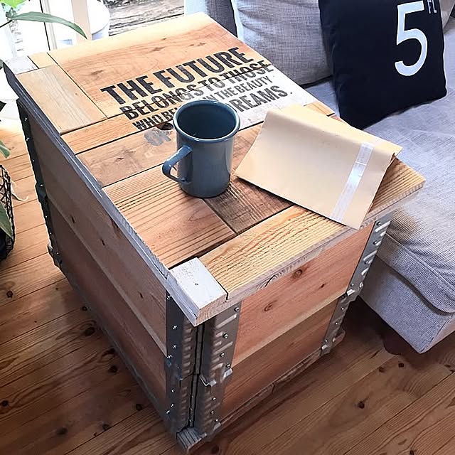 My Desk,スタッキングヒンジ,ステンシル,comehome！40,コーヒーテーブル,DIY banbiの部屋
