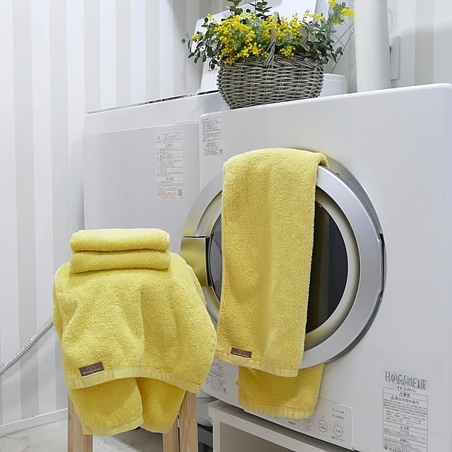 Bathroom,新生活,ヒオリエ,ヒオリエタオル,ヒオリエホテルスタイルタオル,ミモザ,ミモザカラー,春,カゴアレンジ ya_maの部屋