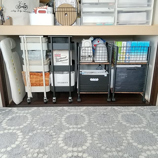 Entrance,買ってよかったもの,山善,山善くらしのeショップ,押入れ収納,押入れ下段,キャスター付き,収納ラック,ストック収納,コーナン,キャスター付きワゴン,イロチ買い,コーナンオリジナル,手芸用品収納,無印良品,ポリプロピレン収納ケース,ワッツ,メッシュバスケット,ニッセン,北欧風ラグ,ショッパー収納,ドラえもん,USJのポップコーン入れ,ミシン収納,クラフトバンド,カインズ,ワゴンの奥は季節家電,掃除しやすく,サンジ,ふすまを外す meiの部屋