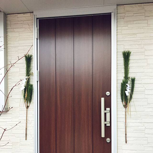 Entrance,年神様お迎え,お花屋さんで購入,シンプルな暮らし,松飾り,正月飾り Tiaraの部屋