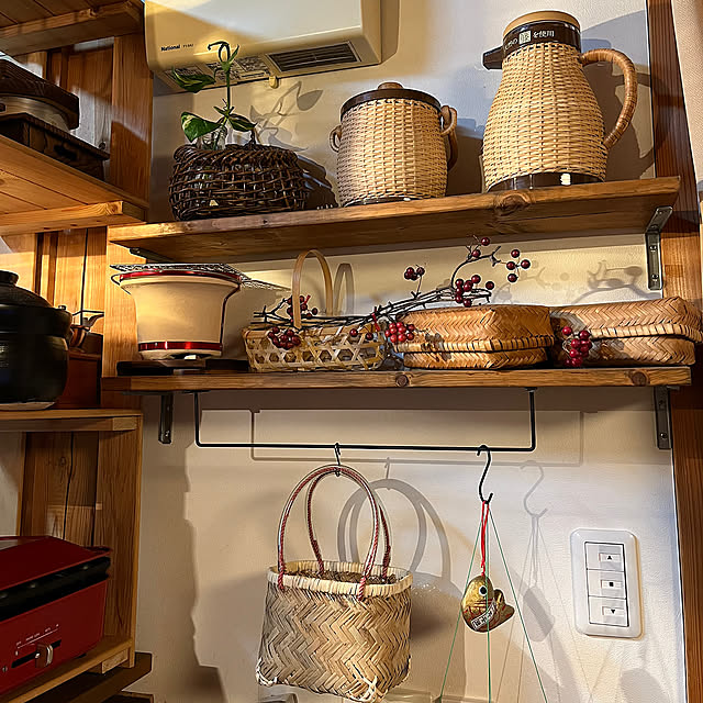 My Shelf,かご・バスケット,和,竹細工,レトロ雑貨,古民家風,丁寧な暮らし maimaiの部屋
