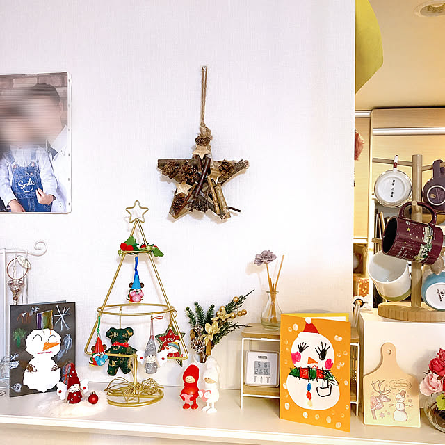 こどもの作品,リルリンリン,ノルディカニッセ,ニッセ,Francfranc,オーナメントツリー,クリスマス,クリスマス,Can☆Do,こどものいる暮らし,seria,100均,ただ今連投中、、,kitchen kitchen,ごちゃごちゃ,色が多い,My Shelf,IKEA,マグカップツリー yukki111の部屋