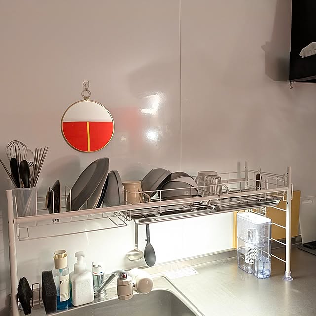 Kitchen,キッチン収納,燕三条,燕三条の水切りかご,燕三条水切りラック,シンク上収納,キッチン水回り,シンク周り atarasiioutiの部屋