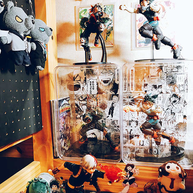 ヒロアカ,フィギュア,アニメ,おたく部屋,100均,ダイソー,On Walls kopanda_onigiriの部屋
