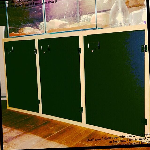 My Shelf,カラーボックス リメイク,黒板シート,カラーボックス 横置き,男前,セリア,DIY,釣り道具入れ,カラーボックス KEYの部屋