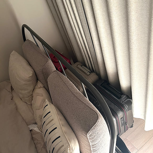 Bedroom,間接照明,ベッドルーム,防災アイテム,スーツケース,防災,インテリア,マンション,おうち時間,くらしのリズムを整える kiki__husの部屋