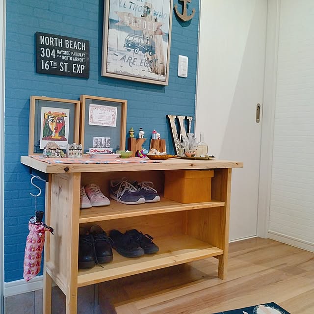 Entrance,玄関インテリア,DIY棚,靴収納DIY,小物収納 peachnutの部屋
