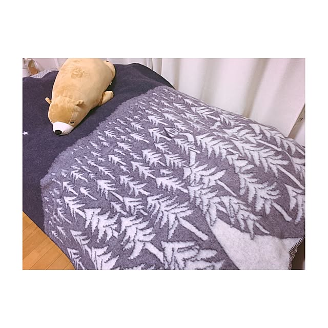 Bedroom,KLIPPAN×minaperhonen,KLIPPAN,mina perhonen,ミナペルホネン,ブランケット,買ったもの,一人暮らし,北欧,暮らし,シンプルライフ,購入品 onoの部屋