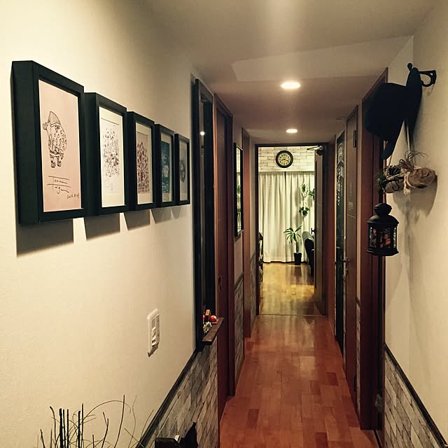 Entrance,イケア額縁,娘の作品,アート,男前インテリア,RC大阪支部,いいね&フォローありがとうございます☆,家呑み同好会！,訪問、コメントが遅くてごめんなさい,マンション,イベント参加 ichiの部屋