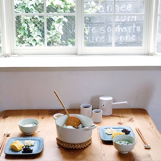 My Desk,朝ごはん,七草粥,テーブル asamiの部屋