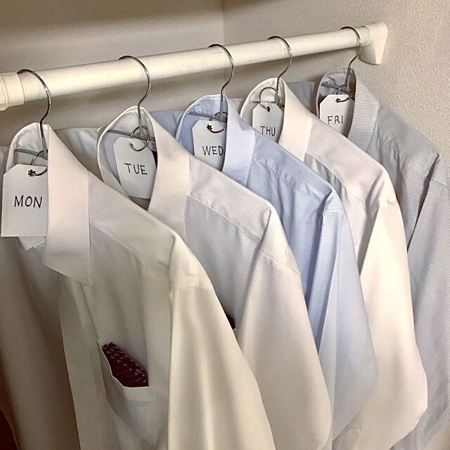 My Shelf,ワイシャツ,アイロンがけ,時短,niko and…,アイデア,清潔感,ハンガー mikiの部屋