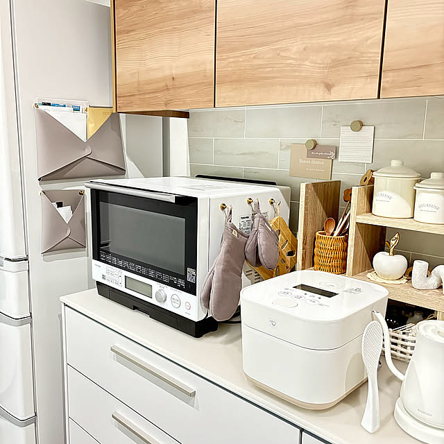 Kitchen,いいねやコメントありがとうございます♪,おすすめアイテム,手紙収納,キッチングッズ,お気に入り,グレーアイテム,クッキングミトン,ミトン,レターポケット,ウォールポケット m.の部屋