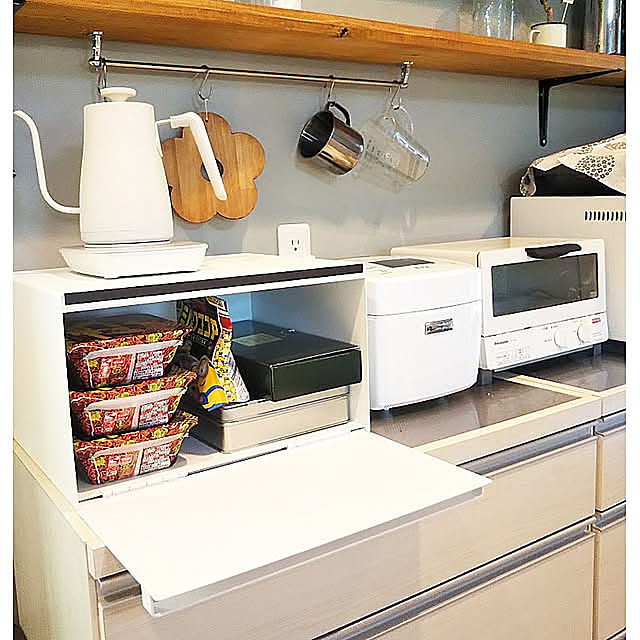 My Shelf,RoomClipショッピング,太っ腹企画に感謝,子供のいる暮らし,おうち見直しキャンペーン,ありがとうございます♡,おうち見直しキャンペーン当選♡,購入品,towerシリーズ,towerブレッドケース,キッチン背面,キッチン背面棚DIY,ナチュラルインテリア kaoriの部屋