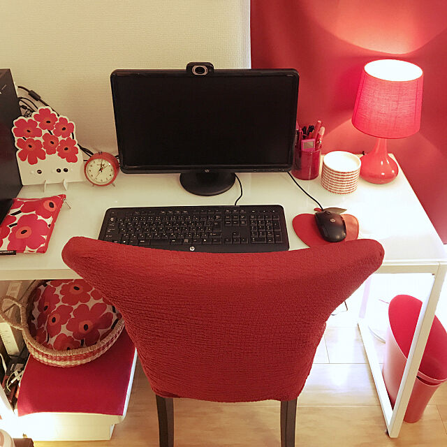 My Desk,IKEA,Francfranc,marimekko,赤,ウニッコ,北欧,ザラホーム,ZARA HOME,パソコンデスク Miiiの部屋