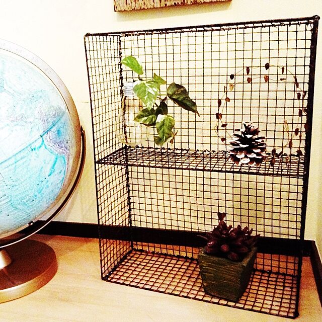 My Shelf,手作り,100均 DIY,電球花瓶,男前,DIY,地球儀 konoharuの部屋