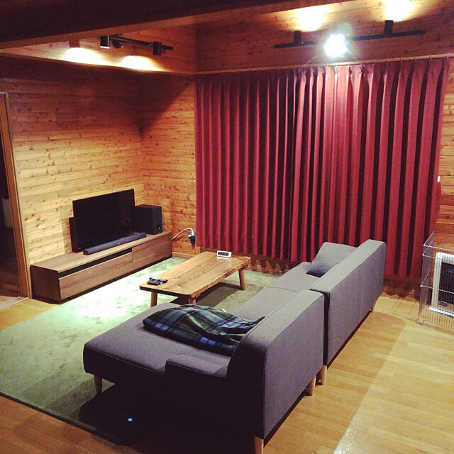 Lounge,カーテン,ニトリ,照明 mbnys042の部屋